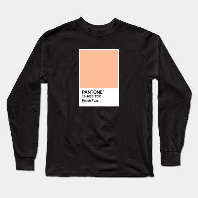 Color of the Year 2024 - Pantone - Peach Fuzz Long Sleeve T-Shirt by Vitaliy_Klimenko